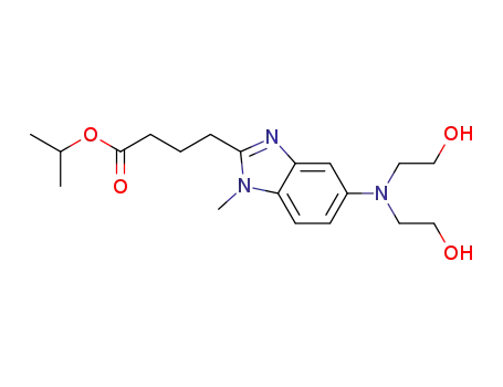 Molecular Structure of 1313020-24-4 (isopropyl 4-(5-bis(2-hydroxyethyl)amino-1-methyl-1H-benzo[d]imidazol-2-yl)butanoate)