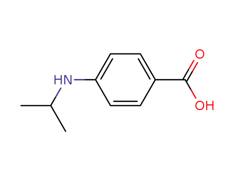 Molecular Structure of 121086-18-8 (Benzoic acid, 4-[(1-methylethyl)amino]-)