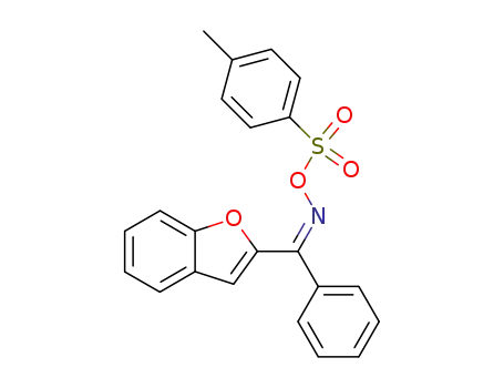 Molecular Structure of 102452-20-0 (benzofuran-2-yl-phenyl ketone-[(<i>Z</i>)-<i>O</i>-(toluene-4-sulfonyl)-oxime ])