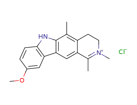 Molecular Structure of 94200-72-3 (4,6-dihydro-9-methoxy-1,2,5-trimethyl-3H-pyrido[4,3-b]carbazolium chloride)