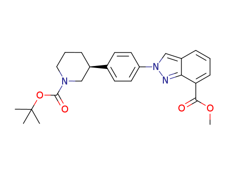 Methyl (S)-2-(4-(1-(tertbutoxycarbonyl)piperidin-3-
yl)phenyl)-2H-indazole-7-
carboxylate