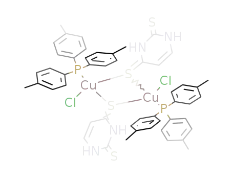 bis{copper(I)(dithiouracil)(tri-p-tolylphosphine)chloride}