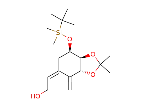 Molecular Structure of 244278-87-3 ([3R-(1Z,3β,4α,5α)]-2-[5-(1,1-dimethylethyl)dimethylsilyloxy-3,4-isopropylidenedioxy-2-methylenecyclohexylidene]ethanol)