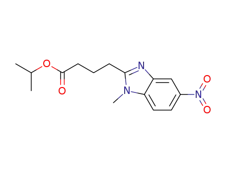 Molecular Structure of 1374784-01-6 (isopropyl 4-(1-methyl-5-nitro-1H-benzo[d]imidazol-2-yl)butanoate)