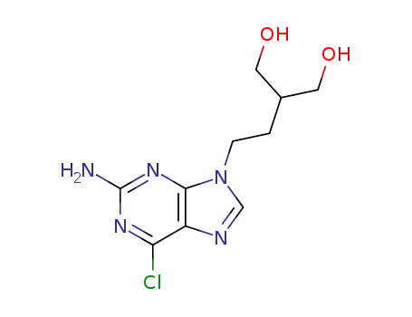 Molecular Structure of 172529-94-1 (1,3-Propanediol, 2-[2-(2-amino-6-chloro-9H-purin-9-yl)ethyl]-)