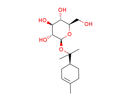 Molecular Structure of 89616-07-9 ((4S)-α-terpineol 8-O-β-D-glucopyranoside)