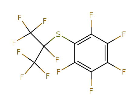 Molecular Structure of 60214-19-9 (heptafluoroisopopyl(pentafluorophenyl)sulfane)