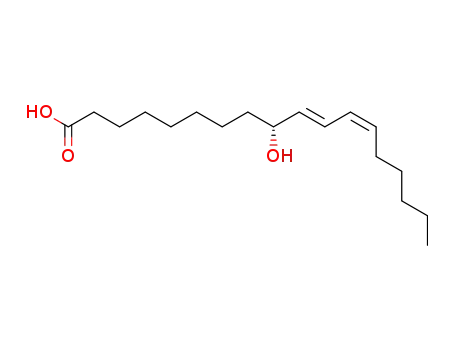 Molecular Structure of 109281-79-0 (10,12-Octadecadienoic acid, 9-hydroxy-, (10Z,12E)-)