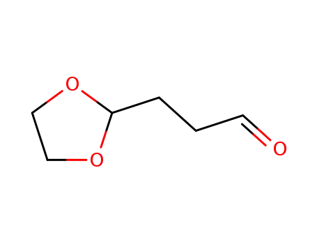 Molecular Structure of 82962-18-3 (1,3-Dioxolane-2-propionaldehyde)