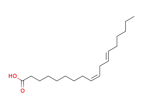Molecular Structure of 2420-55-5 ((9E,12Z)-octadeca-9,12-dienoic acid)
