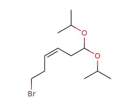Molecular Structure of 144460-28-6 (3-Hexene, 6-bromo-1,1-bis(1-methylethoxy)-, (Z)-)