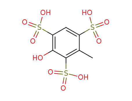 Molecular Structure of 82919-39-9 (3-hydroxytoluene-2,4,6-trisulphonic acid)