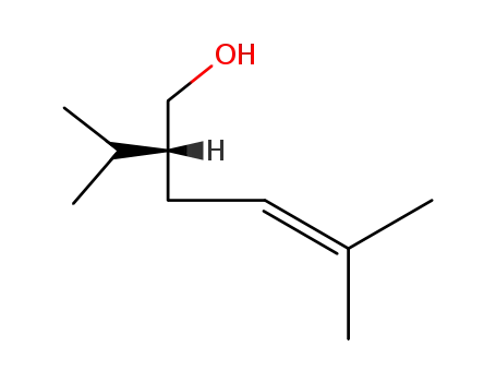 Molecular Structure of 82898-51-9 (2-Isopropyl-5-methylhex-4-en-1-ol)