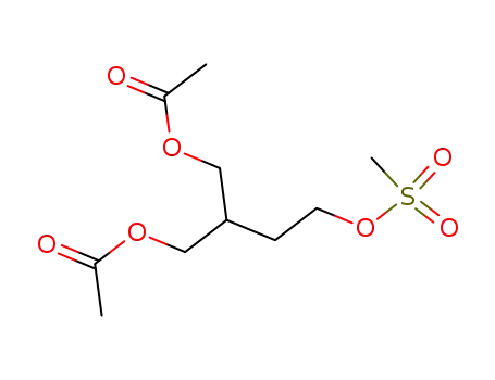 Molecular Structure of 128139-38-8 (2-[(acetyloxy)methyl]-4-[(methylsulfonyl)oxy]butyl acetate (non-preferred name))