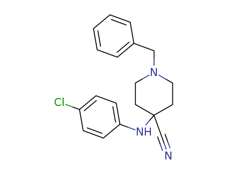 4-Piperidinecarbonitrile,4-[(4-chlorophenyl)amino]-1-(phenylmethyl)- cas  972-20-3