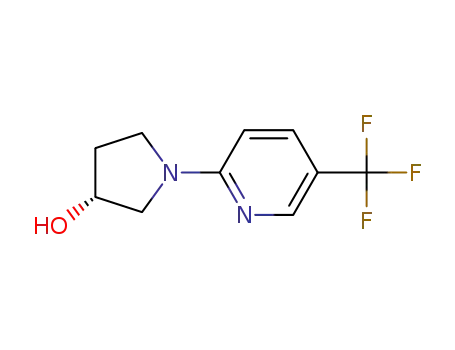 Molecular Structure of 475295-14-8 (1-(5-trifluoromethyl-pyridin-2-yl)-pyrrolidin-3(R)-ol)