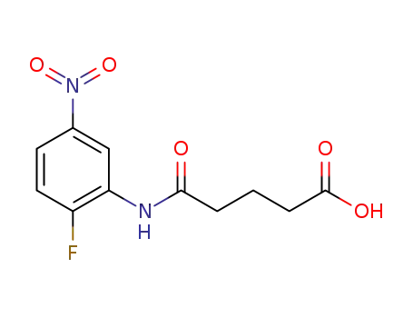 Molecular Structure of 451459-95-3 (5-(2-fluoro-5-nitroanilino)-5-oxopentanoic acid)