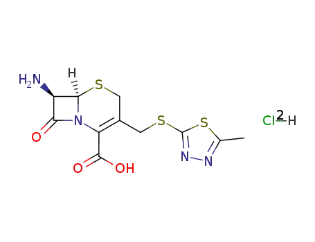 (6R-trans)-7-amino-3-[[(5-methyl-1,3,4-thiadiazol-2-yl)thio]methyl]-8-oxo-5-thia-1-azabicyclo[4.2.0]oct-2-ene-2-carboxylic acid monohydrochloride