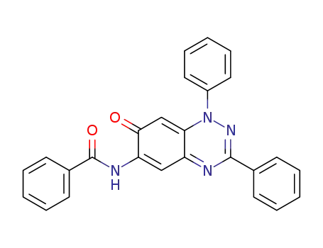 Molecular Structure of 1403990-53-3 (N-(7-oxo-1,3-diphenyl-1,7-dihydrobenzo[e][1,2,4]triazin-6-yl)benzamide)