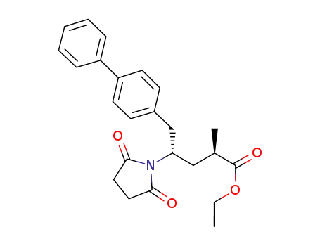 Molecular Structure of 1038924-97-8 (Ethyl (2R,4S)-4-([1,1'-biphenyl]-4-ylmethyl)-2-methyl-4-(2,5-dioxopyrrolidin-1-yl)butanoate)