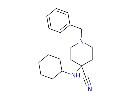 4-Piperidinecarbonitrile,4-(cyclohexylamino)-1-(phenylmethyl)- cas  968-85-4