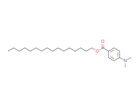 Molecular Structure of 125628-90-2 (Benzoic acid, 4-(dimethylamino)-, hexadecyl ester)