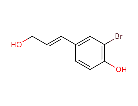 Molecular Structure of 74568-54-0 (trans-2-bromo-4-(3-hydroxypropen-1-yl)phenol)