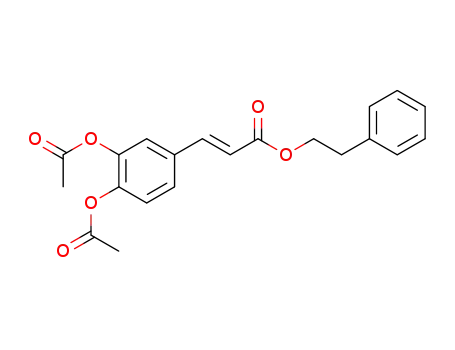 Molecular Structure of 118971-54-3 ((E)-4-(3-oxo-3-phenethoxyprop-1-enyl)-1,2-phenylene diacetate)