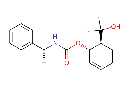 Molecular Structure of 119614-28-7 (N-<(R)-1-phenylethyl>-O-<(3S,4S)-8-hydroxy-1-p-menthen-3-yl>urethane)