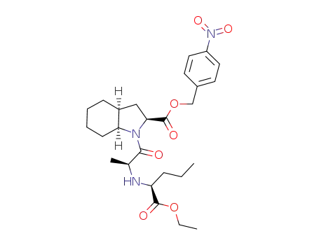 Molecular Structure of 866430-96-8 ((2S,3aS,7aS)-1-{2-[1-ethoxycarbonyl-(S)-butylamino]-(S)-propionyl}-octahydroindole-2-carboxylic acid p-nitrobenzylic ester)