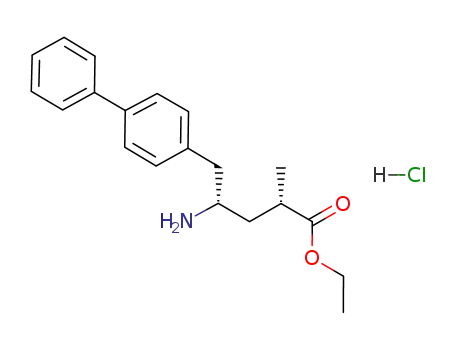 Molecular Structure of 149690-13-1 (ethyl (2S,4S)-4-amino-5-[(1,1'-biphenyl)-4-yl]-2-methylpentanoate hydrochloride)