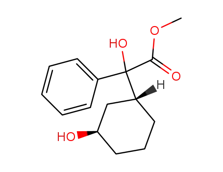 Molecular Structure of 118527-45-0 (Hydroxy-((1R,3S)-3-hydroxy-cyclohexyl)-phenyl-acetic acid methyl ester)