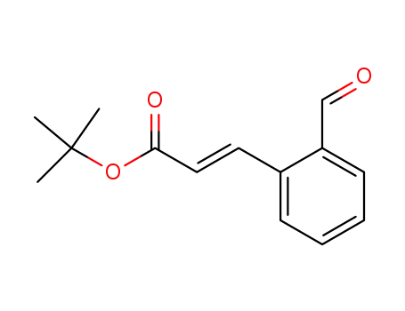Molecular Structure of 103890-69-3 ((E)-3-(2-Formylphenyl)-2-propenoic acid 1,1-dimethyl ethyl ester)