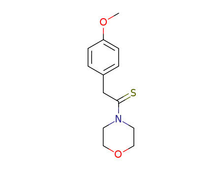 Molecular Structure of 42945-78-8 (Ethanethione, 2-(4-Methoxyphenyl)-1-(4-Morpholinyl)-)