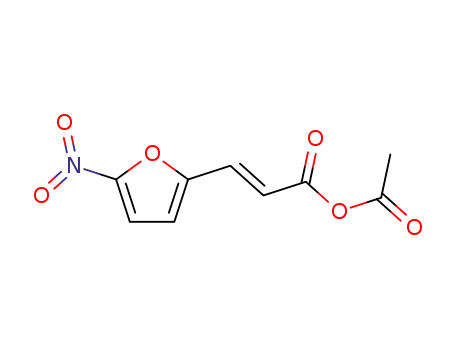 Molecular Structure of 74638-01-0 (acetic acid-[3<i>t</i>-(5-nitro-[2]furyl)-acrylic acid ]-anhydride)