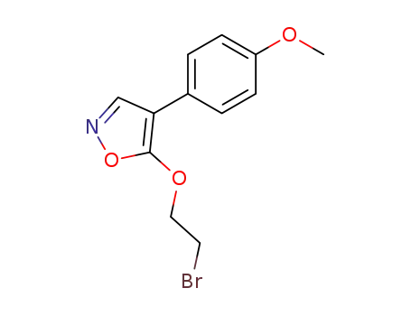 Molecular Structure of 194471-10-8 (Isoxazole, 5-(2-bromoethoxy)-4-(4-methoxyphenyl)-)