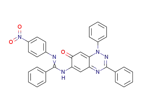 Molecular Structure of 1459721-91-5 (N′-(4-nitrophenyl)-N-(1,7-dihydro-7-oxo-1,3-diphenylbenzo[e][1,2,4]triazin-6-yl)benzimidamide)