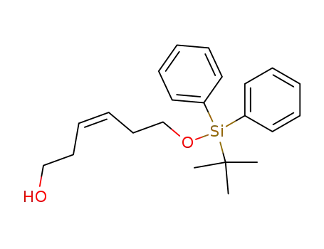 Molecular Structure of 131138-00-6 (3-Hexen-1-ol, 6-[[(1,1-dimethylethyl)diphenylsilyl]oxy]-, (Z)-)