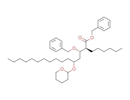 benzyl (2S,3S,5R)-3-(benzyloxy)-2-hexyl-5-<(tetrahydro-2H-pyran-2-yl)oxy>hexadecanoate