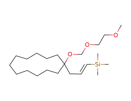 Molecular Structure of 160036-85-1 ({(E)-3-[1-(2-Methoxy-ethoxymethoxy)-cyclododecyl]-propenyl}-trimethyl-silane)