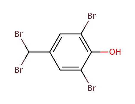 Molecular Structure of 63394-09-2 (Phenol, 2,6-dibromo-4-(dibromomethyl)-)