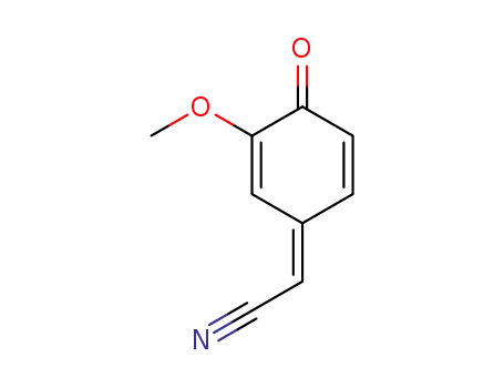 Molecular Structure of 91054-36-3 ((3-methoxy-4-oxo-cyclohexa-2,5-dienyliden)-acetonitrile)