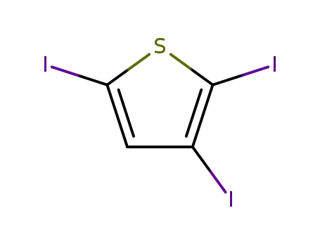 Molecular Structure of 19259-10-0 (2,3,5-Triiodothiophene)