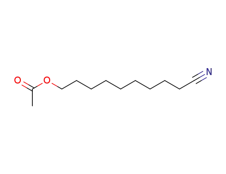 Molecular Structure of 104967-00-2 (9-acetoxydecanenitrile)