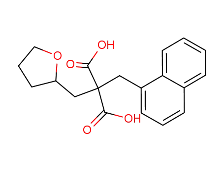 Molecular Structure of 113527-39-2 (1-(tetrahydro-2-furyl)-3-(1-naphthyl)propane-2,2-dicarboxylic acid)