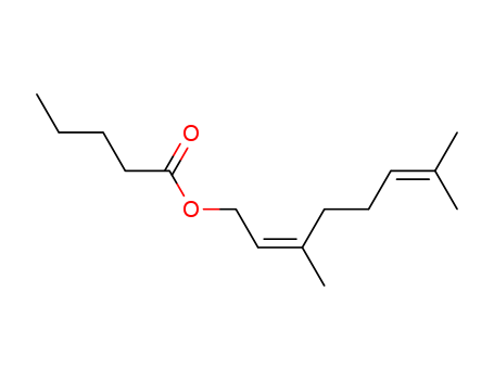 Pentanoic acid,(2E)-3,7-dimethyl-2,6-octadien-1-yl ester