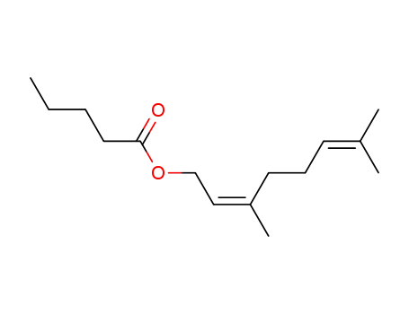 Molecular Structure of 10402-47-8 (geranyl valerate)