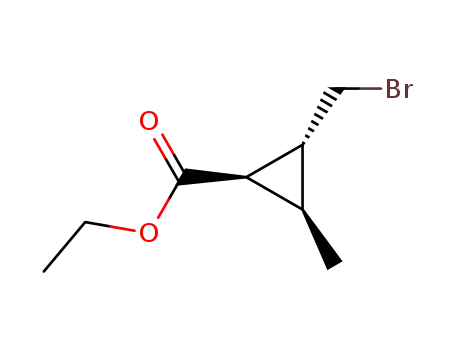 Molecular Structure of 79357-25-8 (Ethyl 2-(bromomethyl)-3-methylcyclopropanecarboxylate)