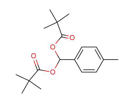 Molecular Structure of 645385-83-7 (Propanoic acid, 2,2-dimethyl-, (4-methylphenyl)methylene ester)