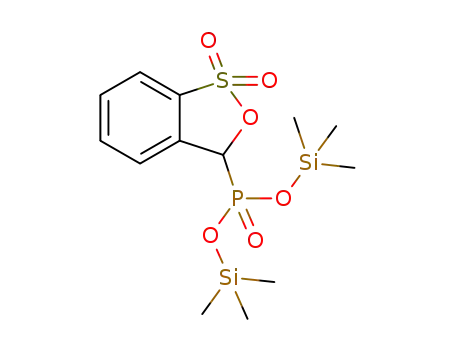 Molecular Structure of 1416767-27-5 (bis(trimethylsilyl) (1,1-dioxido-3Н-2,1-benzoxathiol-3-yl)phosphonate)